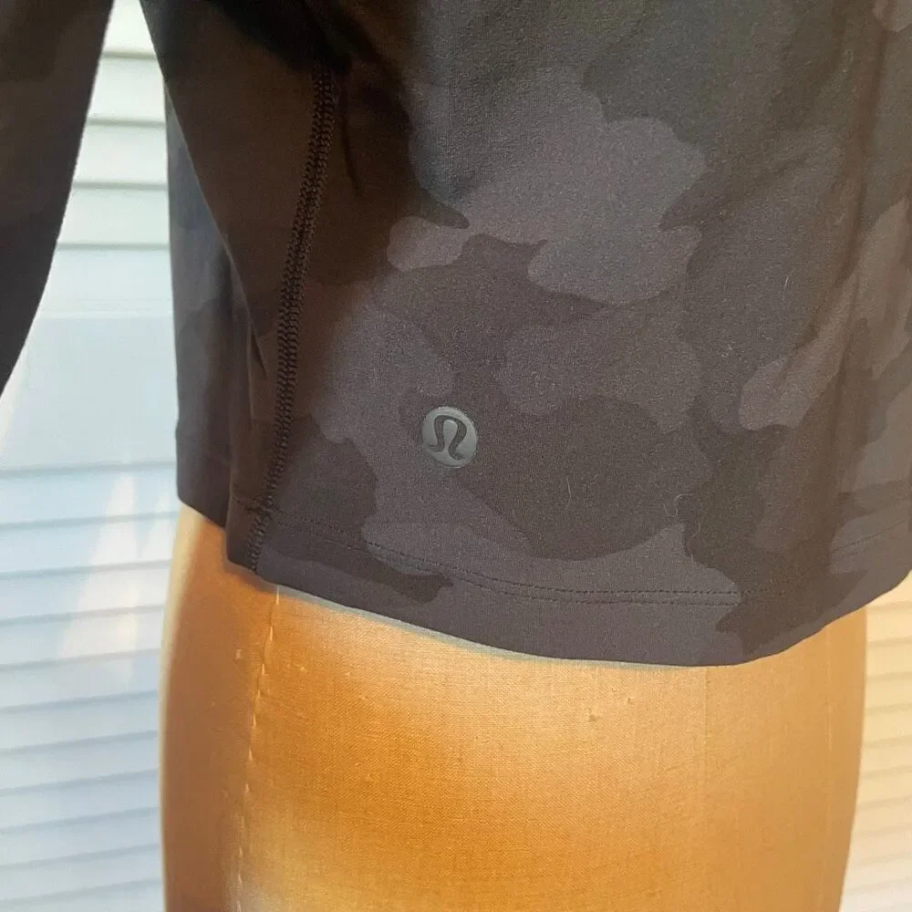 LULULEMON | all aligned mock neck long sleeve nulu heritage 365 camo deep coal
